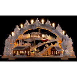 Schwibbogen verschneite Fichtelbergidylle - 72x43 cm