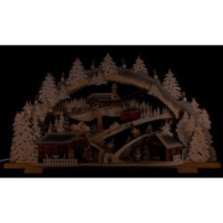 Schwibbogen verschneite Fichtelbergidylle - 72x43 cm