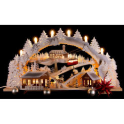 Candle Arch - Fichtelberg Idyll with Snow - 72x43 cm / 28.3x16.9 inch