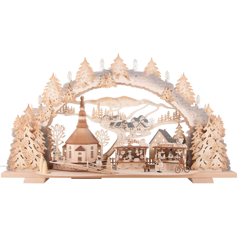 Schwibbogen Kirmes in Seiffen - 72x43 cm