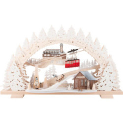 Schwibbogen Fichtelberg verschneit - 53x31 cm