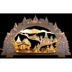 Candle Arch - Barbecue Lodge with Snow - 53x31 cm / 20.9x12.2 inch