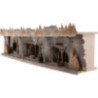 Schwibbogenerhöhung Bergbau mit Bergleuten - 75x20x16 cm
