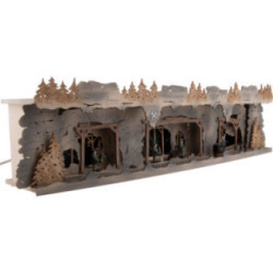 Schwibbogenerhöhung Bergbau mit Bergleuten - 75x20x16 cm