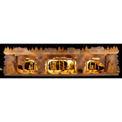 Schwibbogenerhöhung Bergbau mit Bergleuten - 75x20x16 cm