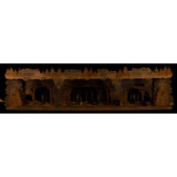 Schwibbogenerhöhung Bergbau mit Bergleuten - 75x20x16 cm