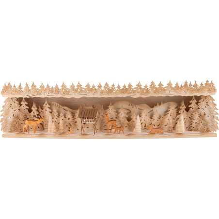 Schwibbogenerhöhung Winterwald - 76x18,5 cm