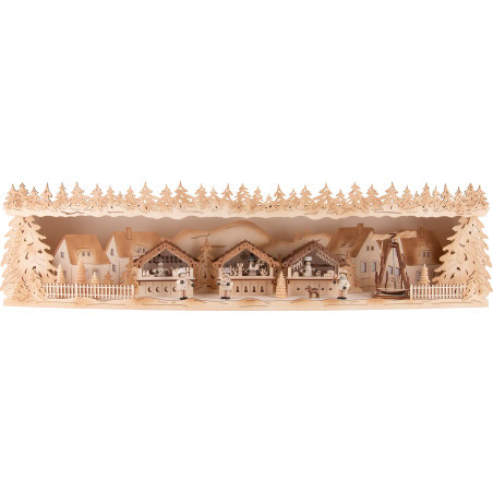 Illuminated Stand Christmas Market - 75x20x15 cm / 29.5x7.9x5.9 inch
