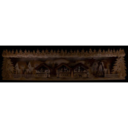 Schwibbogenerhöhung Weihnachtsmarkt - 75x20x15 cm