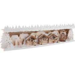 Schwibbogenerhöhung Weihnachtsmarkt verschneit - 76x18,5 cm