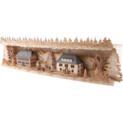 Illuminated Stand - Seiffen Village - 75x20 cm / 29.5x7.9 inch