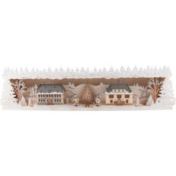 Schwibbogenerhöhung Seiffener Dorf verschneit - 75x20 cm