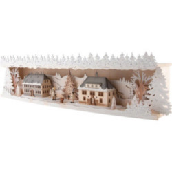 Schwibbogenerhöhung Seiffener Dorf verschneit - 75x20 cm
