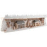 Illuminated Stand - Seiffen Village with Snow - 75x20 cm / 29.5x7.9 inch