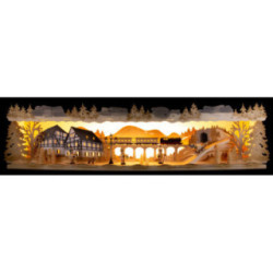 Illuminated Stand - Winter in the Ore Mountains - 76x20 cm / 29.9x7.9 inch