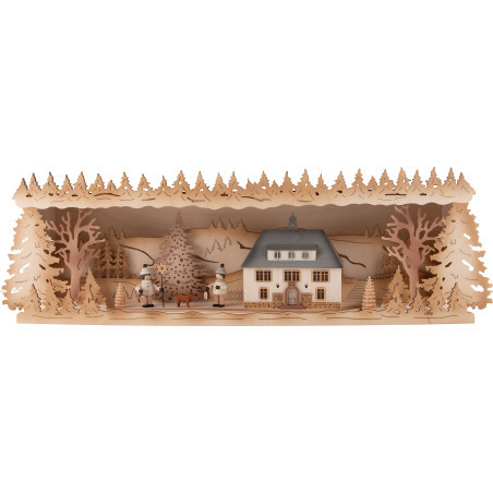 Schwibbogenerhöhung Seiffener Rathaus - 57x17 cm