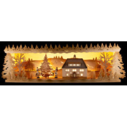 Schwibbogenerhöhung Seiffener Rathaus - 57x17 cm