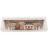 Illuminated Stand - Seiffen Townhall with Snow - 57x17 cm / 22.5x6.7 inch