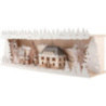 Schwibbogenerhöhung Seiffener Rathaus verschneit - 57x17 cm