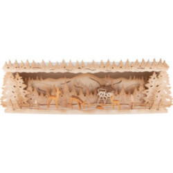 Schwibbogenerhöhung Rehe im Wald - 58x18 cm