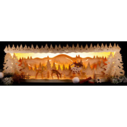 Illuminated Stand - Deer in the Forest - 58x18 cm / 22.8x7.1 inch