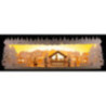 Illuminated Stand - Christmas Market with Snow - 57x17 cm / 22.5x6.7 inch