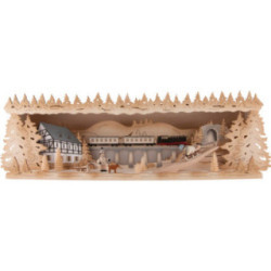 Schwibbogenerhöhung Winterland Erzgebirge - 53x17,5 cm