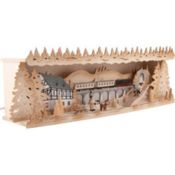 Illuminated Stand - Winter in the Ore Mountains - 53x17,5 cm / 20.9x6.9 inch