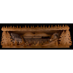 Illuminated Stand - Winter in the Ore Mountains - 53x17,5 cm / 20.9x6.9 inch