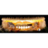 Illuminated Stand - Winter in the Ore Mountains with Snow - 53x17,5 cm / 20.9x6.9 inch