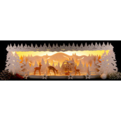 Illuminated Stand - Deer in the Forest - 58x18 cm / 22.8x7.1 inch