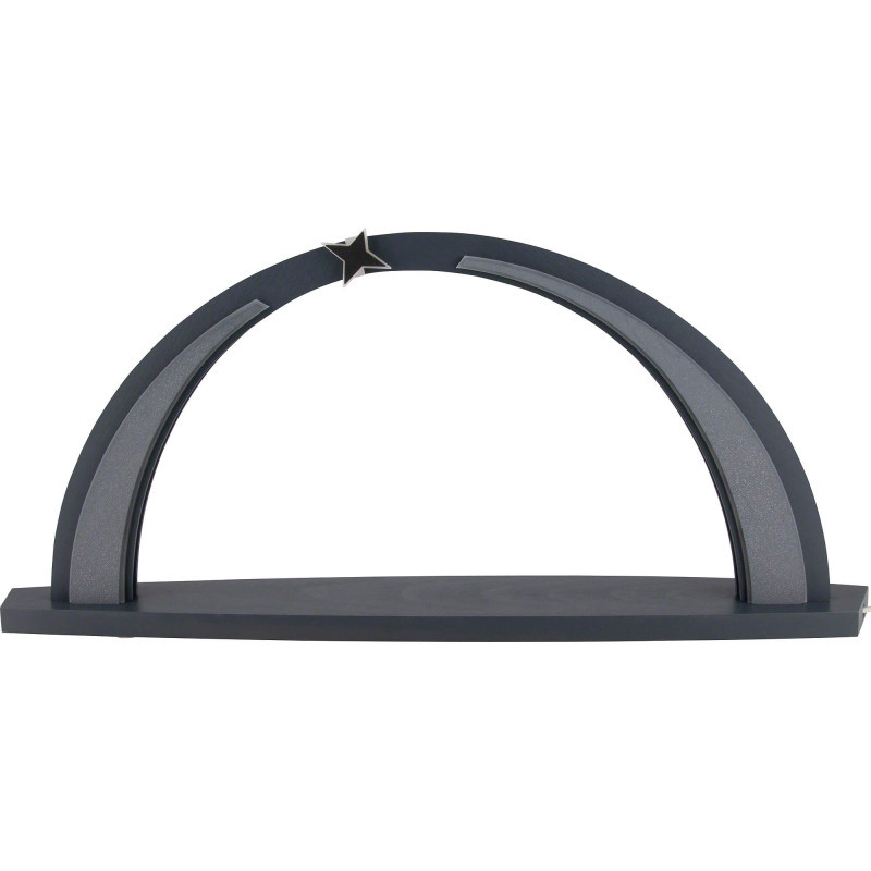 Candle Arch - modern wood - Anthracite - without Figurines - 56,5x25 cm / 22.2x9.8 inch