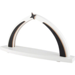 Schwibbogen modern wood weiß - ohne Bestückung - 42x20 cm