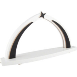 Candle Arch - modern wood - White - without Figurines - 42x20 cm / 16.5x7.9 inch