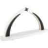 Candle Arch - modern wood - White - without Figurines - 42x20 cm / 16.5x7.9 inch