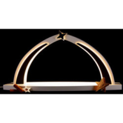 Candle Arch - modern wood - White - without Figurines - 42x20 cm / 16.5x7.9 inch