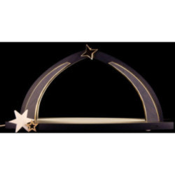 Candle Arch - modern wood - Anthracite - without Figurines - 42x20 cm / 16.5x7.9 inch