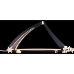 Candle Arch - modern wood - NEW LINE Anthracite - without Figurines - 56,5x25 cm / 22.2x9.8 inch