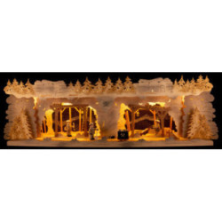 Schwibbogenerhöhung Bergbau mit Bergleuten - 58x18 cm