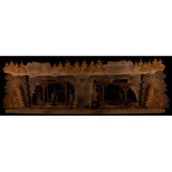 Schwibbogenerhöhung Bergbau mit Bergleuten - 58x18 cm