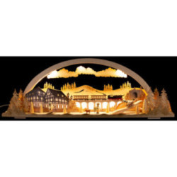 Candle Arch - Diorama Winterland Ore Mountains - 72x24 cm / 28.3x9.4 inch