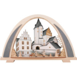 Schwibbogen NEW LINE Schlossweihnacht - 52x32,5 cm