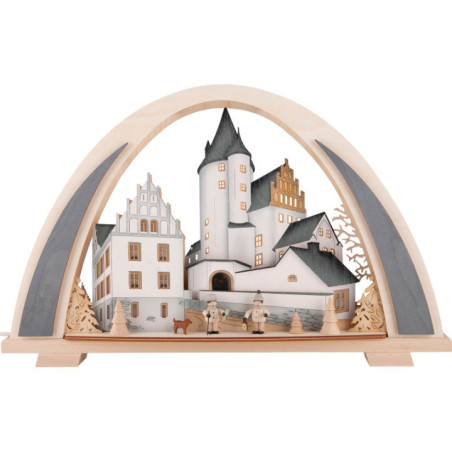 Schwibbogen NEW LINE Schlossweihnacht - 52x32,5 cm