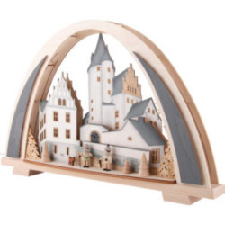 Schwibbogen NEW LINE Schlossweihnacht - 52x32,5 cm