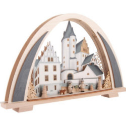 Schwibbogen NEW LINE Schlossweihnacht - 52x32,5 cm