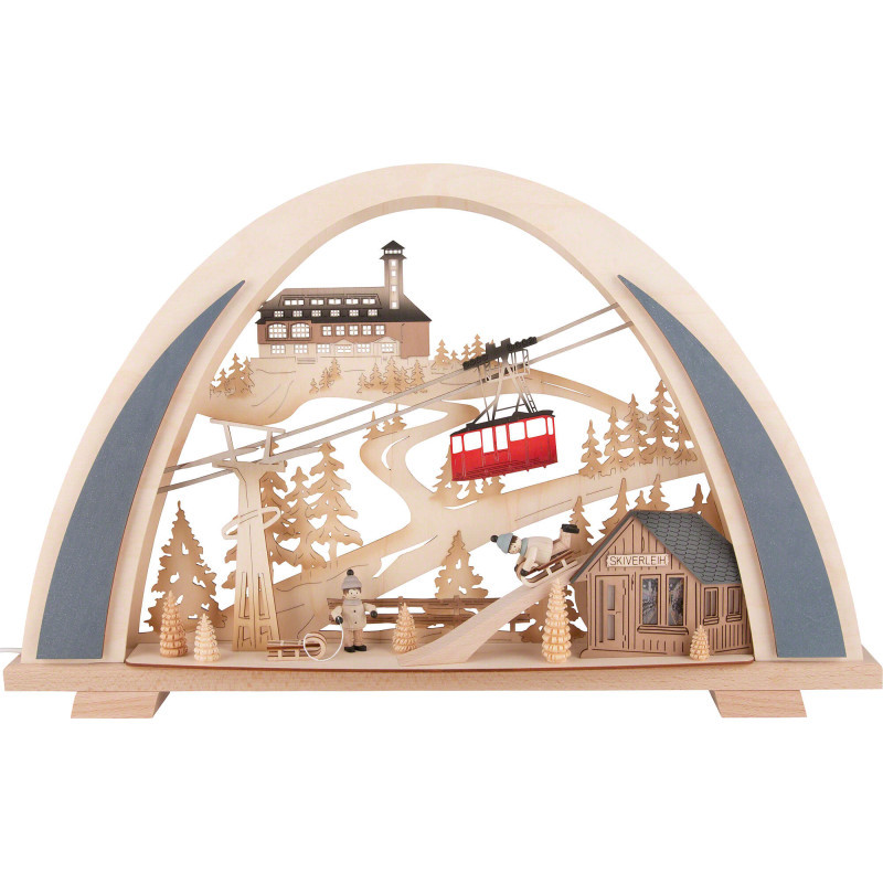 Schwibbogen NEW LINE Fichtelbergidylle - 52x32,5 cm