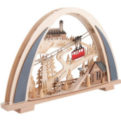 Schwibbogen NEW LINE Fichtelbergidylle - 52x32,5 cm