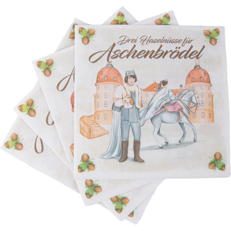 Servietten "Drei Haselnüsse für Aschenbrödel" - 20 Stück - 33 cm
