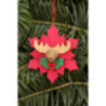 Tree Ornament - Christmas Star with Moose - 6,5x6,5 cm / 2.5x2.5 inch