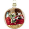 Tree Ornament - Glass Bauble - "Three Hazelnuts for Cinderella" - one-sided motif - 8 cm / 3.1 inch